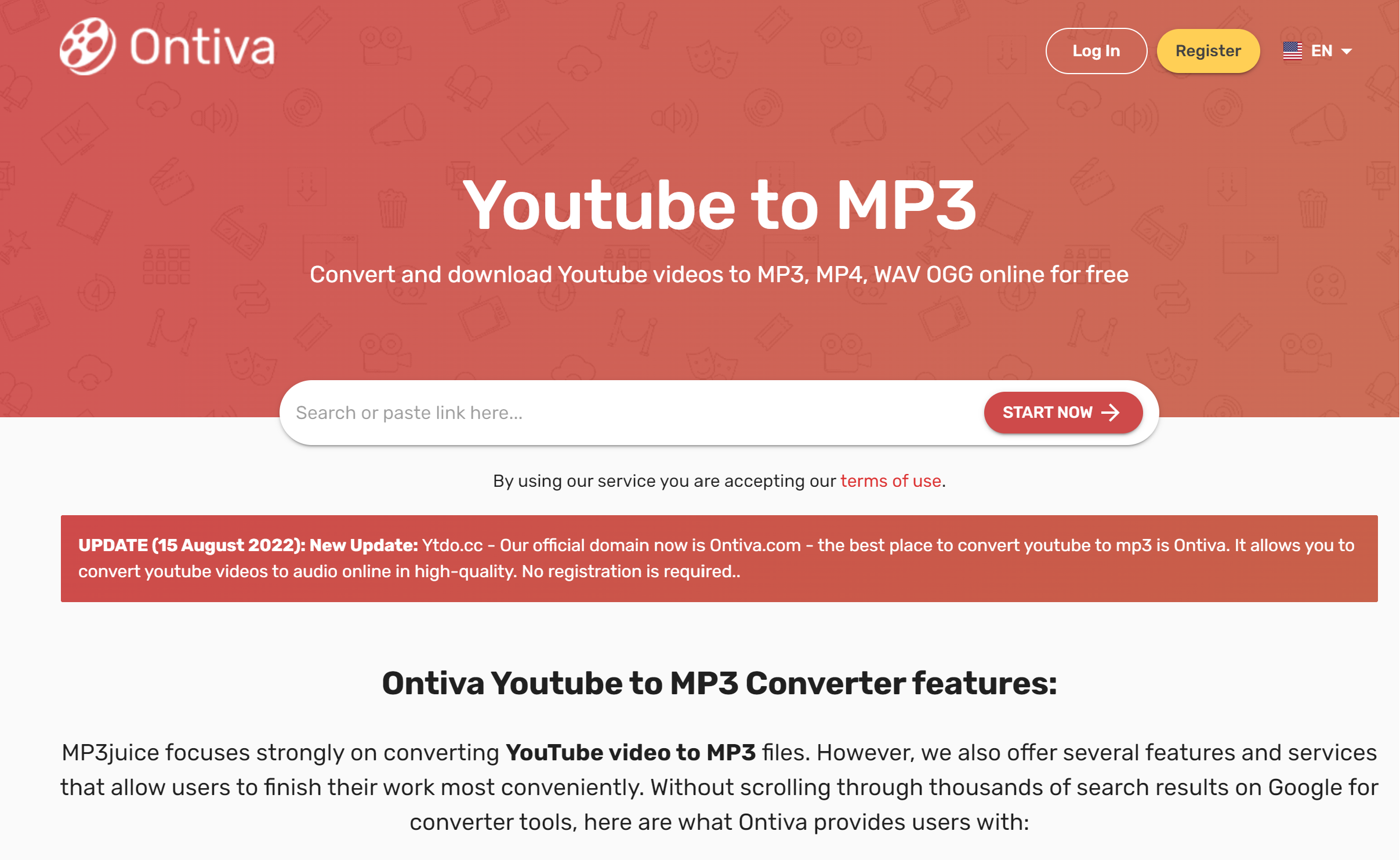 유튜브 음원 추출 사이트 ontiva.com