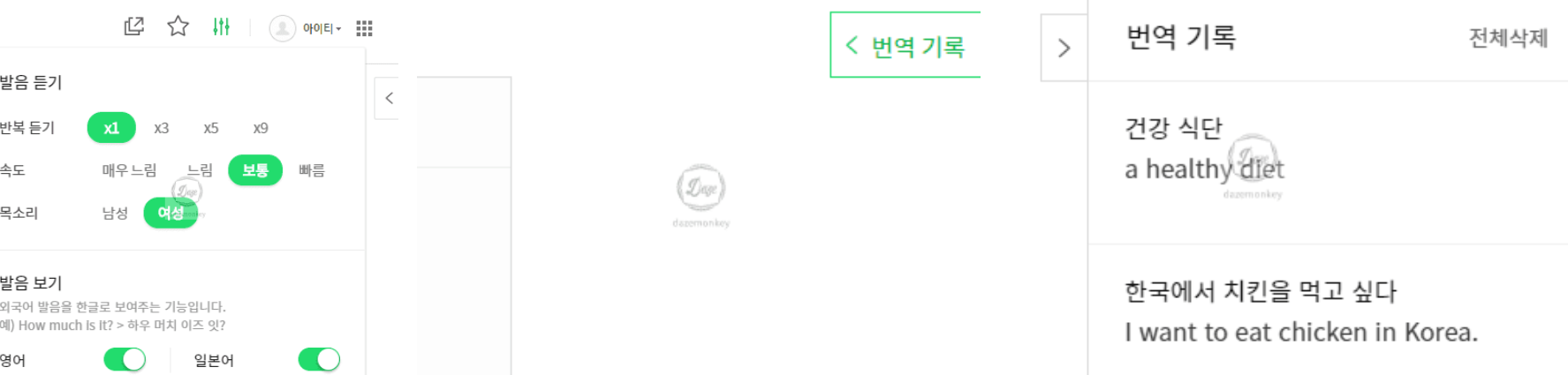 네이버 파파고 부가적인 기능들