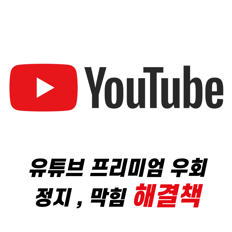 유튜브 프리미엄 우회 정지사례 , 막힘 해결책