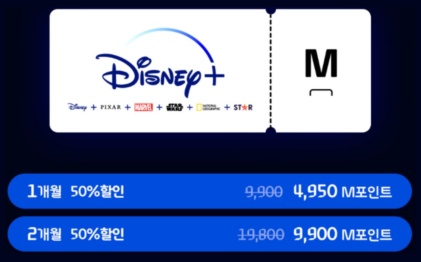 현대카드 M 포인트 디즈니 플러제
