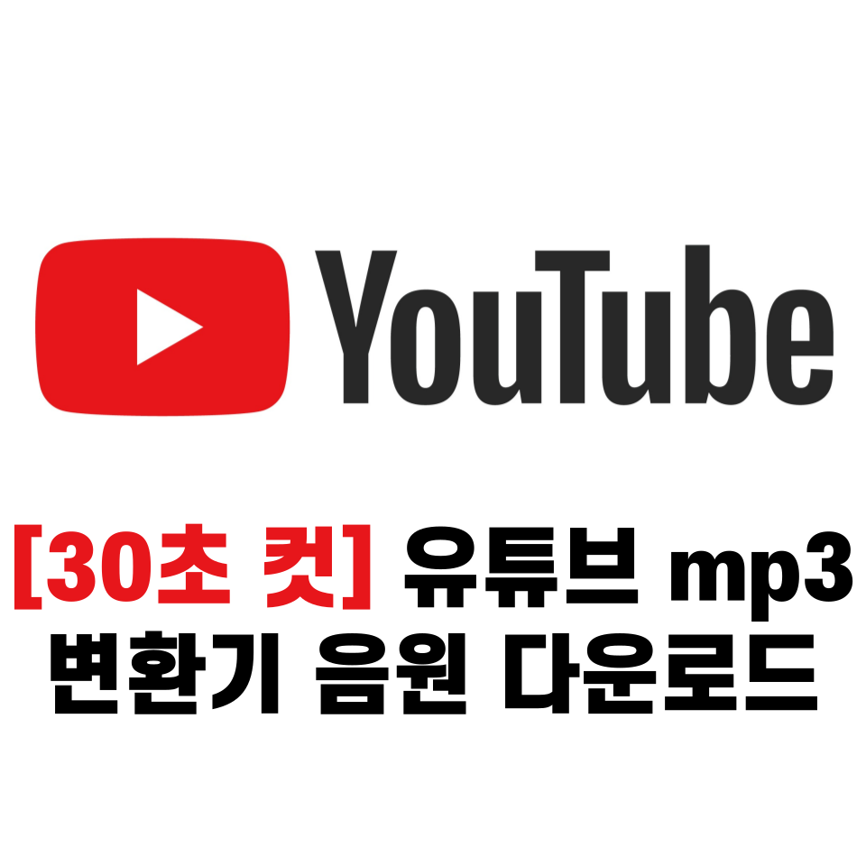 [30초 컷] 유튜브 mp3 변환기 음원 추출 사이트 다운로드