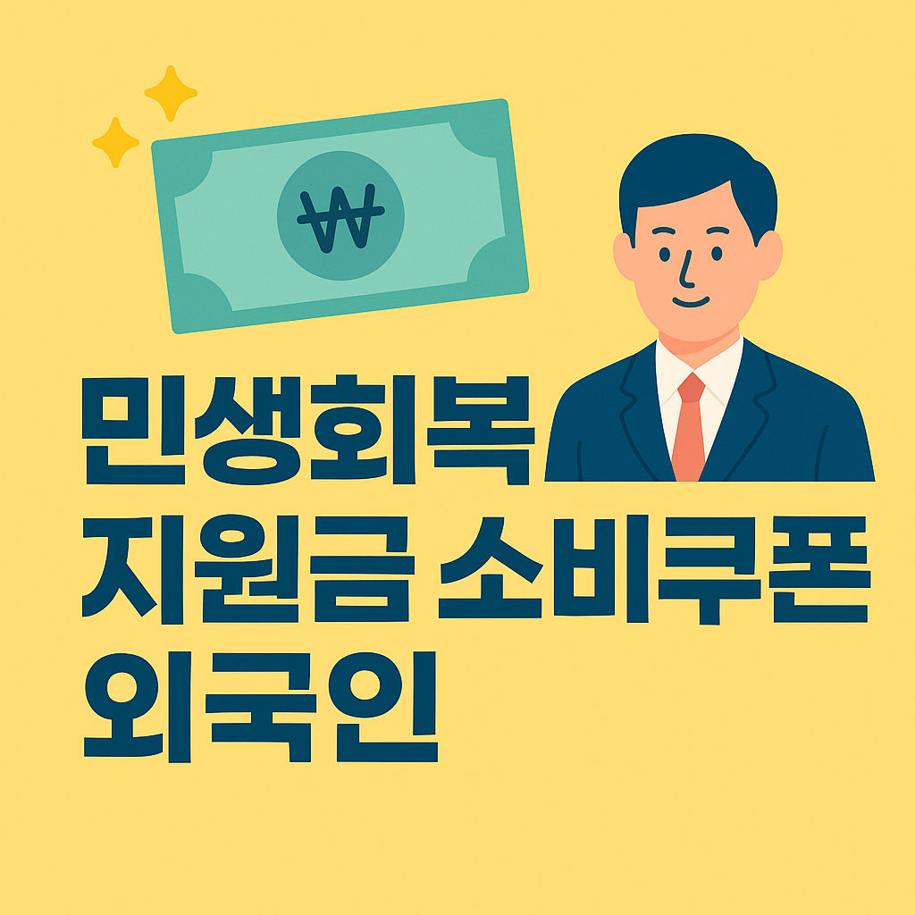 2025년 민생회복 지원금 소비쿠폰 외국인 신청방법