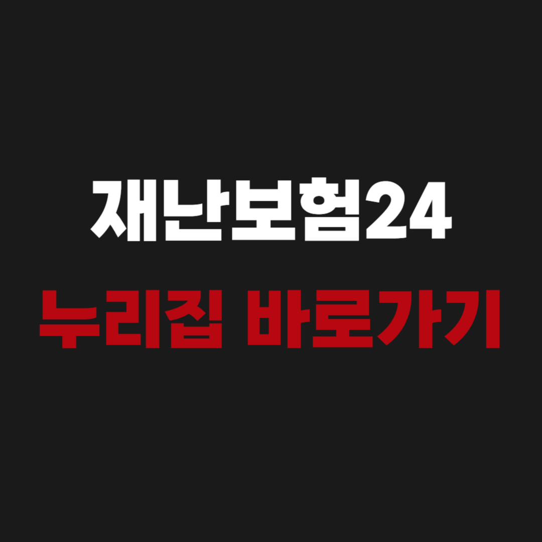 재난보험24 누리집 홈페이지 바로가기 www.ins24.go.kr