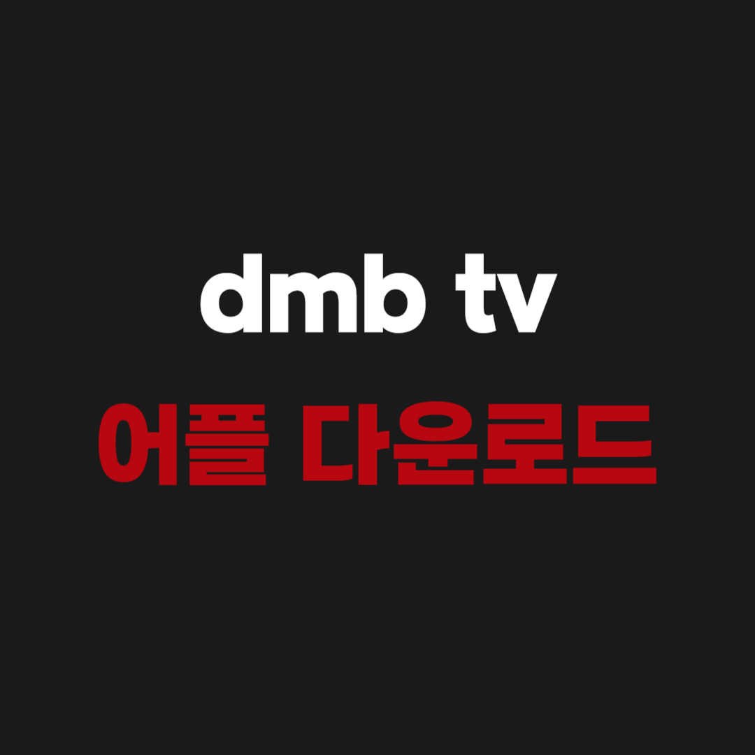 dmb tv 어플 앱 무료 설치 시청방법