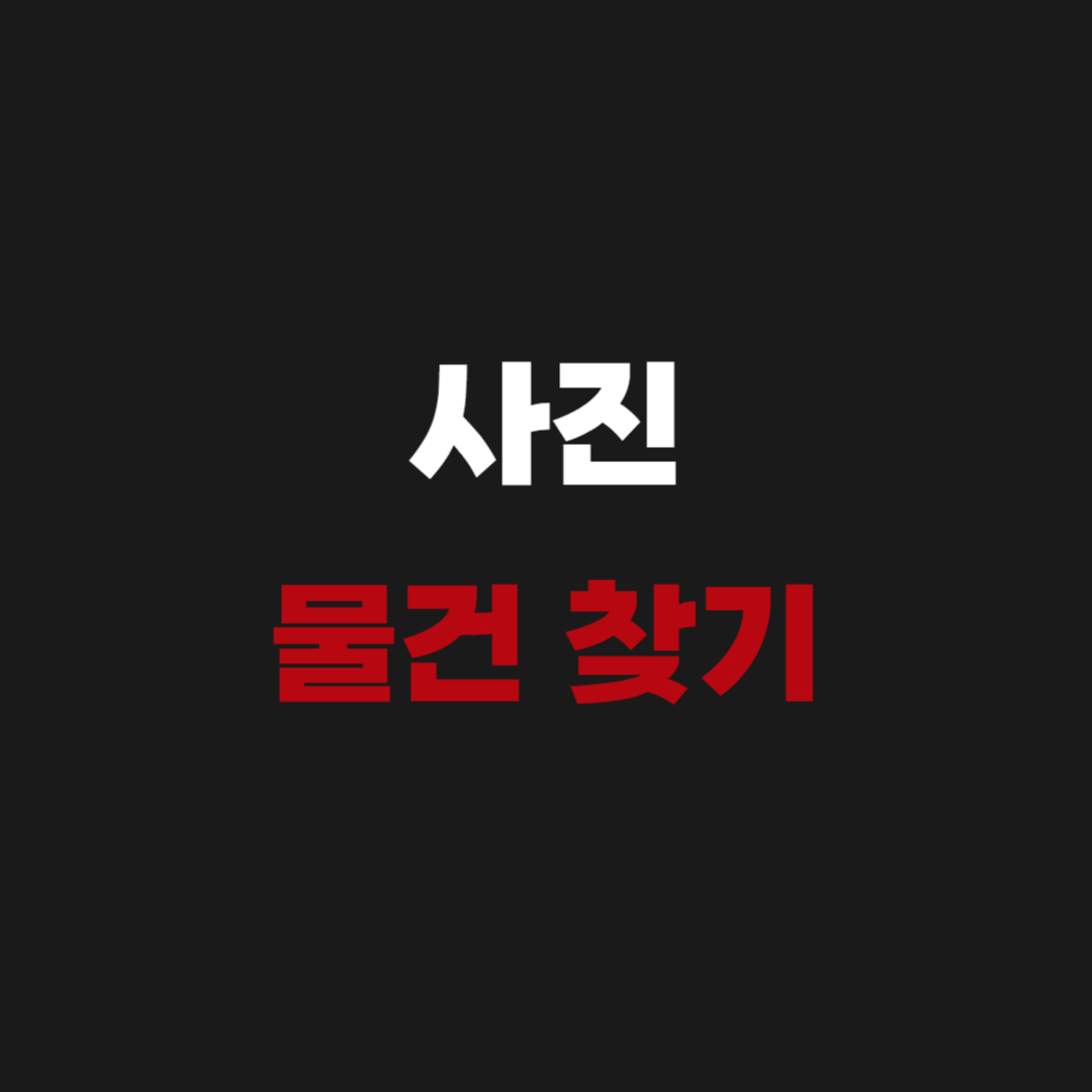 사진으로 물건 찾기 찾는법