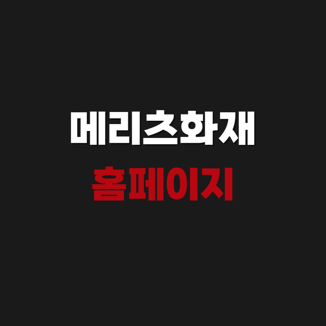 메리츠화재 홈페이지 바로가기 https://www.meritzfire.com/