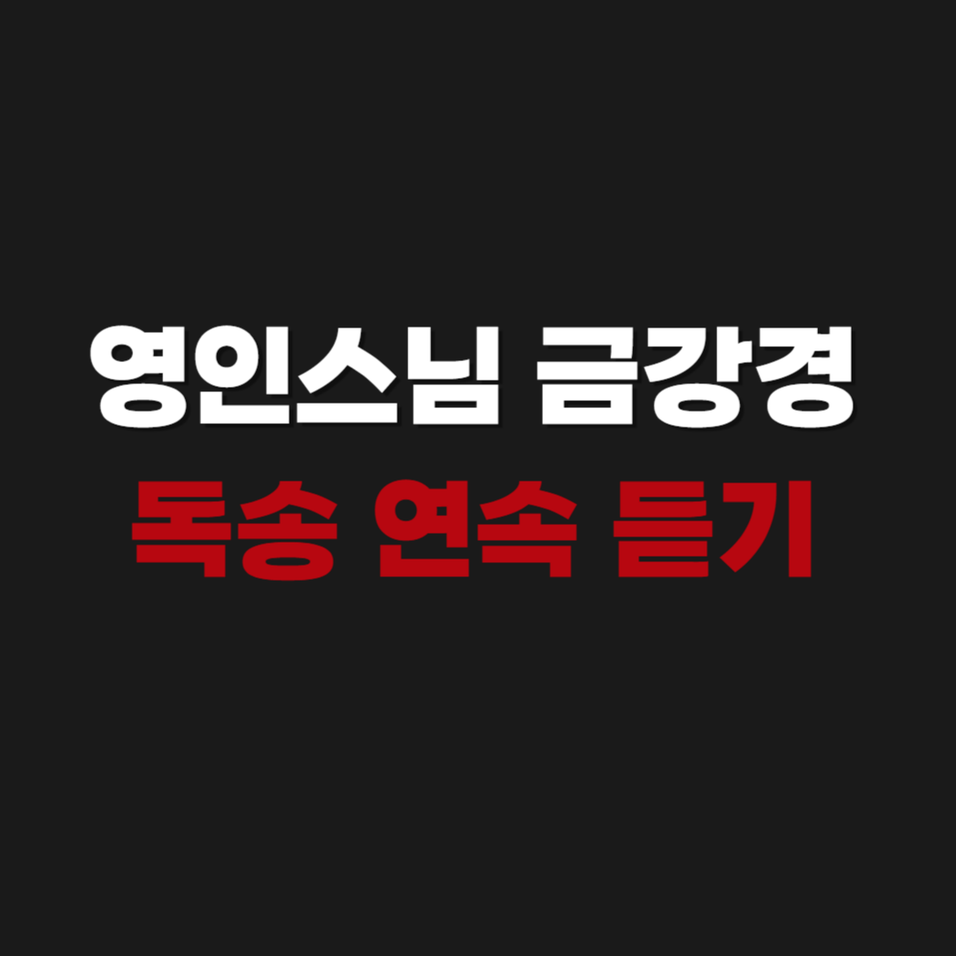 2026 영인스님 금강경 독송 연속 듣기