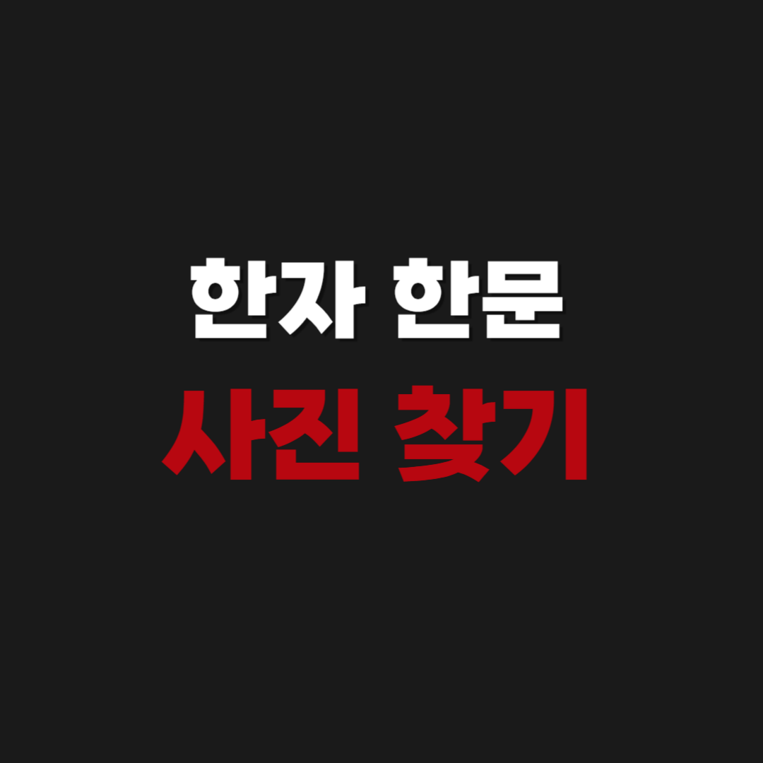 네이버와 다음으로 한자 한문 사진으로 찾기