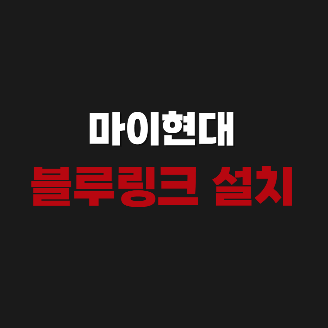 마이현대 블루링크 앱 어플 설치 회원가입 방법
