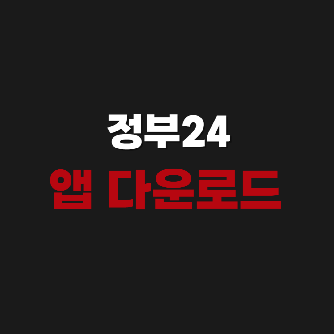 정부24 어플 앱 다운로드 설치 하는 방법