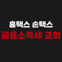 홈택스 손택스 금융소득세 확인조회 방법