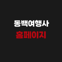 동백여행사 홈페이지 당일예약 및 일정표 체크