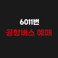 6011번 리무진 공항버스 시간표 노선 예매 요금 정보