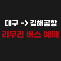 대구에서 김해공항가는 버스 리무진 시간표 예매 노선 정보
