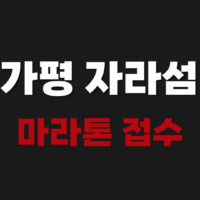 가평 자라섬 마라톤 접수 예약방법 확인하기